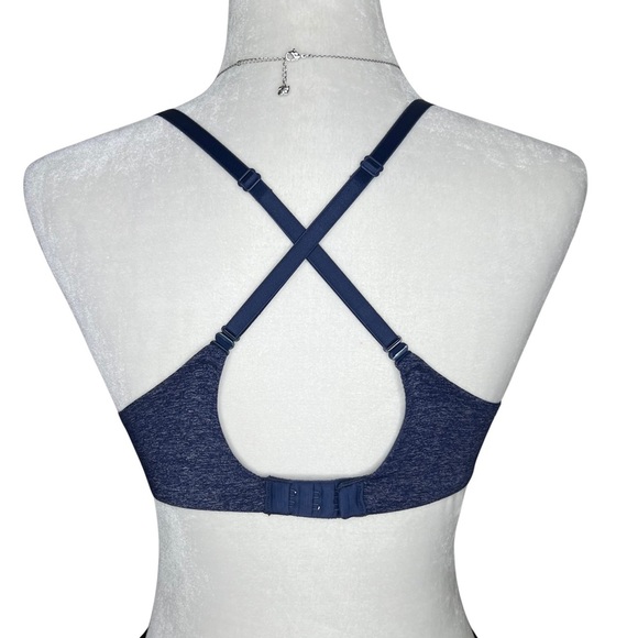 Victoria’s Secret Bra Uplift Semi Demi Multiway Push Up Heather Navy Blue 34B - Picture 12 of 14